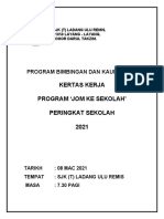 Kertas Kerja Program Jom Ke Sekolah' Peringkat Sekolah 2021