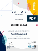 DANNIE Bie BELTRAN Social Media Management Social Media Management Kurso - PH
