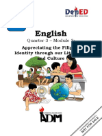 English 7 - Quarter 3 - Mod3 - Appreciating The Filipino Identity Through Our Literature and Culture