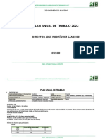Plan Anual de Trabajo 2022: Director José Rodríguez Sánchez