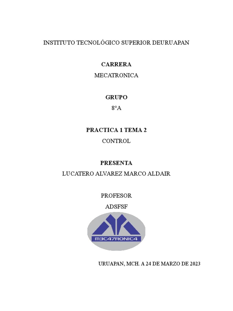 Practica Control | PDF | Matemáticas