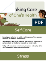 Taking Care of Your Health: Stress Management and Self Care