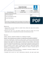 Curso de Fisiologia Vegetal: atividade sobre metabolismo e nutrição mineral