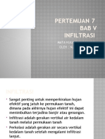 Pertemuan 7 Bab V Infiltrasi: Mata Kuliah: Hidrologi OLEH: Nurul Jannah Asid