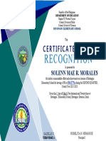Certificate: Recognition