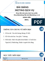 Bài Giảng Marketing Dịch Vụ: Khoa/ Bộ môn phụ trách học phần: Khoa Marketing/ Bộ môn Marketing cơ sở Giảng Viên: Email