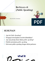 Sesi 1 Keterampilan Berbicara Di Depan Umum (Public Speaking)