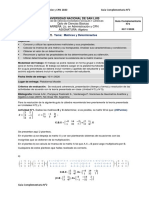 Resoluciòn - Guía Complementaria N°2 - Unidades N°2 y 3 - Matrices y Determinantes - 2020