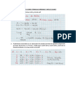 Ejercicios Sobre Fórmulas Mínimas y Moleculares