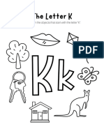 Color in The Objects That Start With The Letter "K"