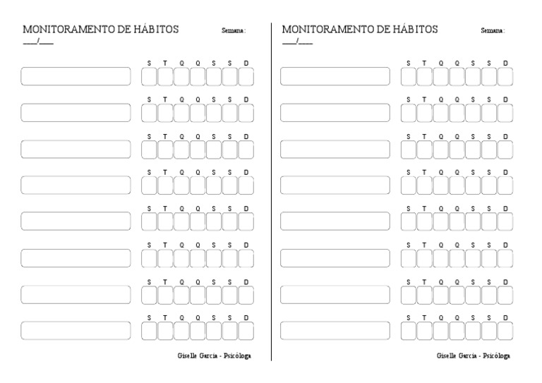 2 Monitoramento de Hábitos - Semanal | PDF