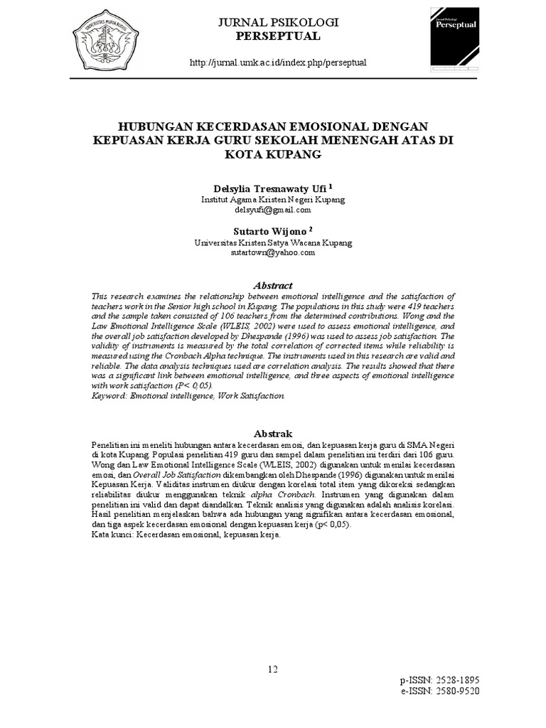 Hubungan Kecerdasan Emosional Dengan Kep 59e46a54 | PDF