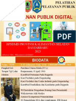 Si Pelayanan Publik Digital: BPSDMD Provinsi Kalimantan Selatan Banjarbaru 2023