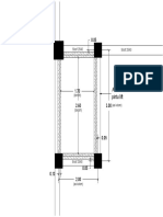 Dimensions and specifications for a lift door opening