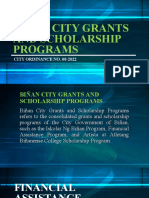 Biñan City Grants and Scholarship Programs