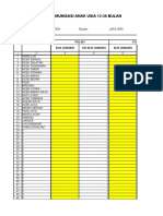 Laporan Bulanan Imunisasi Anak Usia 12-36 Bulan: Puskesmas: 0 Kabupaten/Kota: 0 Provinsi: Aceh Bulan: Januari