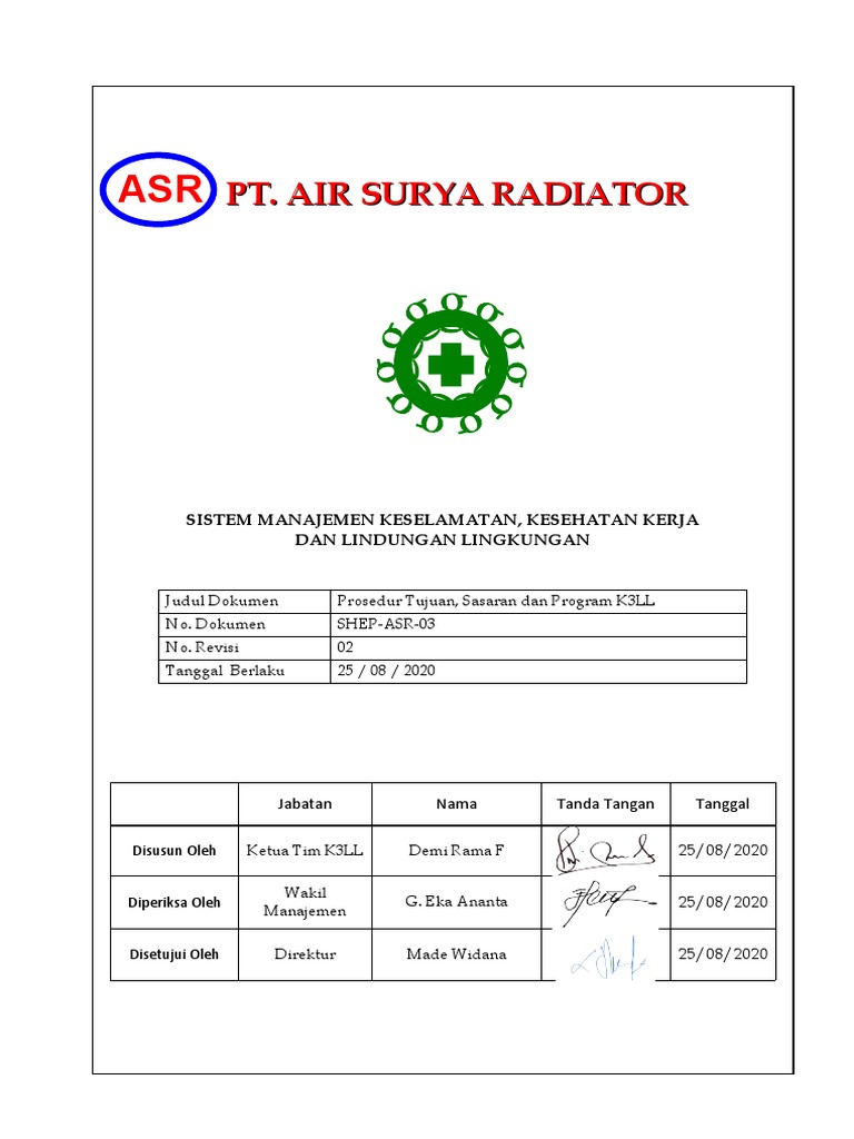 Prosedur K3LL PT Air Surya Radiator | PDF