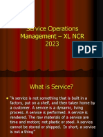 Service Operations Management - XL NCR 2023