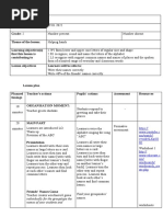 Application Letter Lesson Plan | PDF | Human Communication | Communication