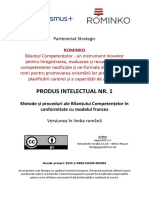 IO 1 - Methods and Procedures of Competence Balance For Roma - Romanian