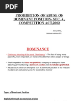 Unit 3 PROHIBITION OF ABUSE OF DOMINENT POSITION