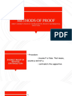 Methods of Proof: Direct, Indirect, Proof by Contrapositive, Proof by Mathematical Induction)