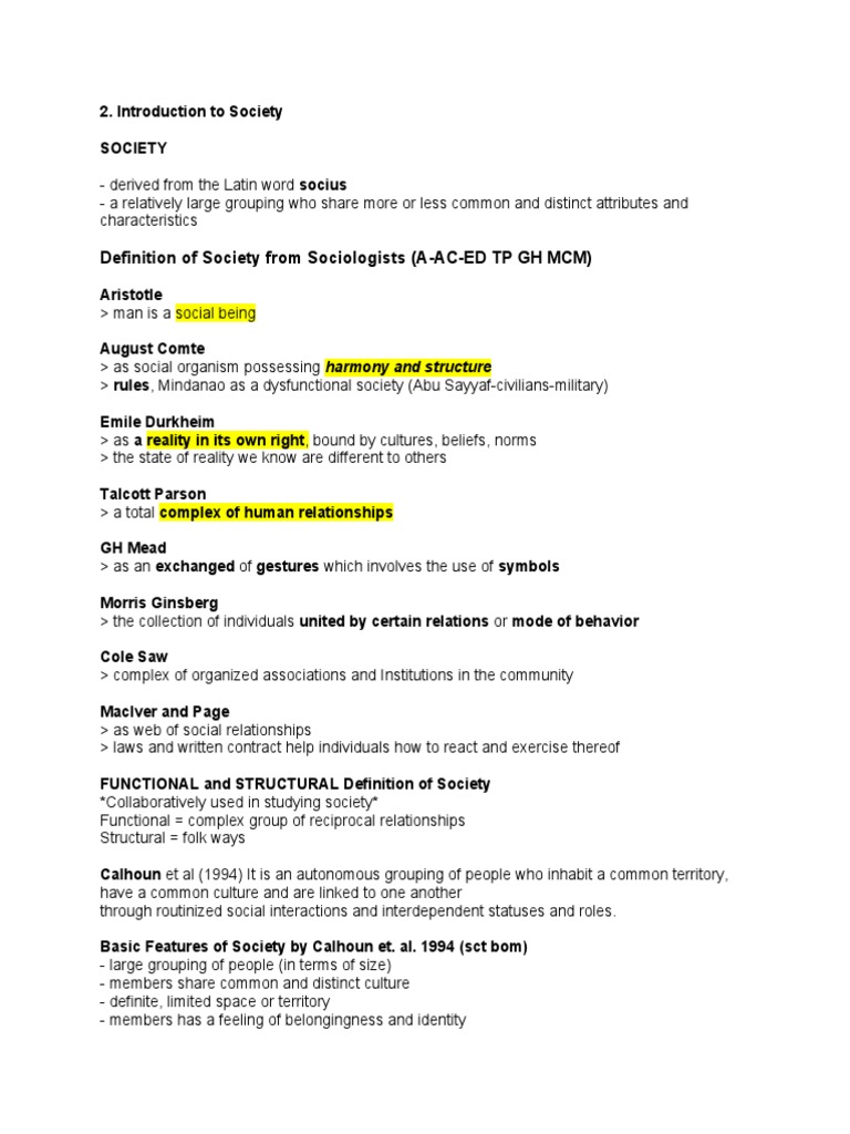 Introduction To Society Pdf Society Cooperation