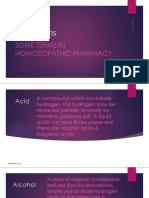 Definitions: Some Terms in Homoeopathic Pharmacy