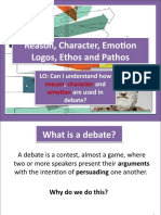 Reason, Character, Emotion in Persuasive Debate