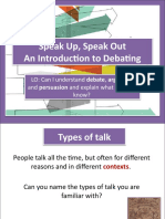Introduction To Debating - Lesson 1 - What Is Debate?