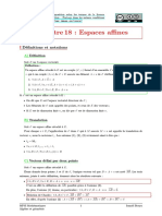 Chapitre 18: Espaces Affines: Définitions Et Notations