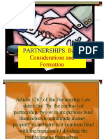 Partnerships:: Basic Considerations and Formation