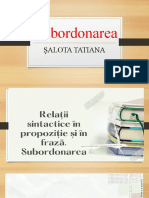 Subordonarea: Şalota Tatiana