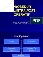 Prosedur Anestesi Pra, Intra, Post Operatif