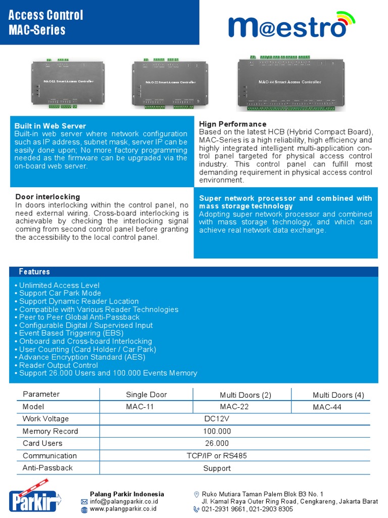 Maestro Access Control-Series | PDF | Computer Network | Access Control
