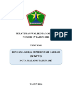 (RKPD) : Peraturan Walikota Malang Nomor 17 Tahun 2016