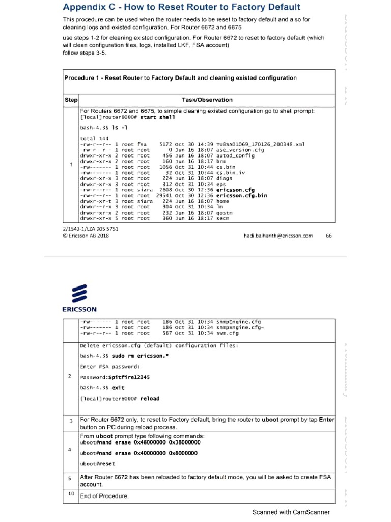 Router Factory Reset | PDF