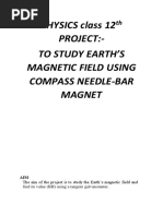 Earth Magnetic Field Study Project | PDF | Earth's Magnetic Field ...