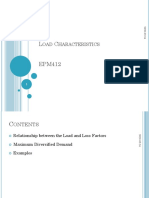 Load Characteristics and Relationship Between Load and Loss Factors