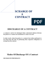 Discharge of A Contract
