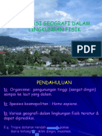 Variasi Geografi Dalam Lingkungan Fisik