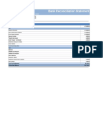 (Company Name) Bank Reconciliation Statement