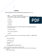 Exercise of Asking For Repetition: Answer The Questions Below by Choosing The Right Answer Between A, B, C, or D