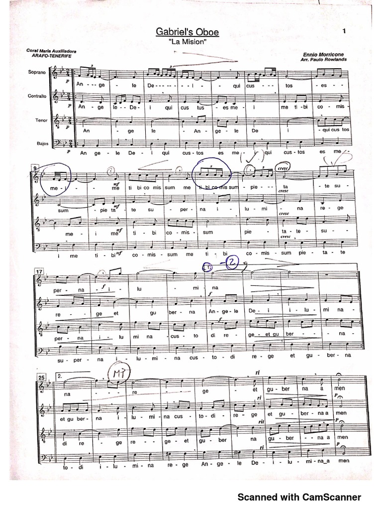 Gabriels Oboe PDF