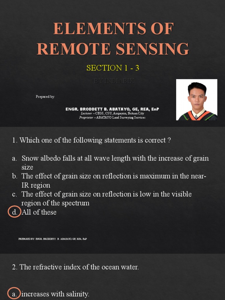 Elements of Remote Sensing by Indibix Section 1-3 | PDF ...