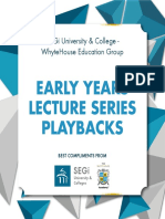 Segi University & College - Whytehouse Education Group: Early Years Lecture Series Playbacks