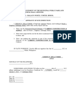 Affidavit of Site Inspection - CORTES-MALAYO