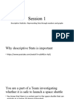 Session 1: Descriptive Statistics-Representing Data Through Numbers and Graphs