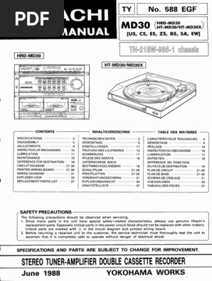 Hitachi hrd-md30 ht-md30x | PDF