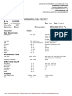Haematology Report: Id No: D127950
